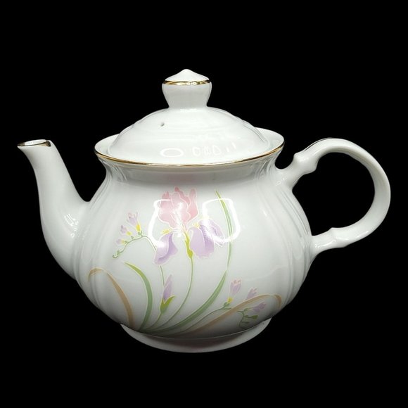 Vintage Kmart Tea For Friends Porcelain Teapot Floral Gilt Japan Box Gift Ware - Picture 1 of 11